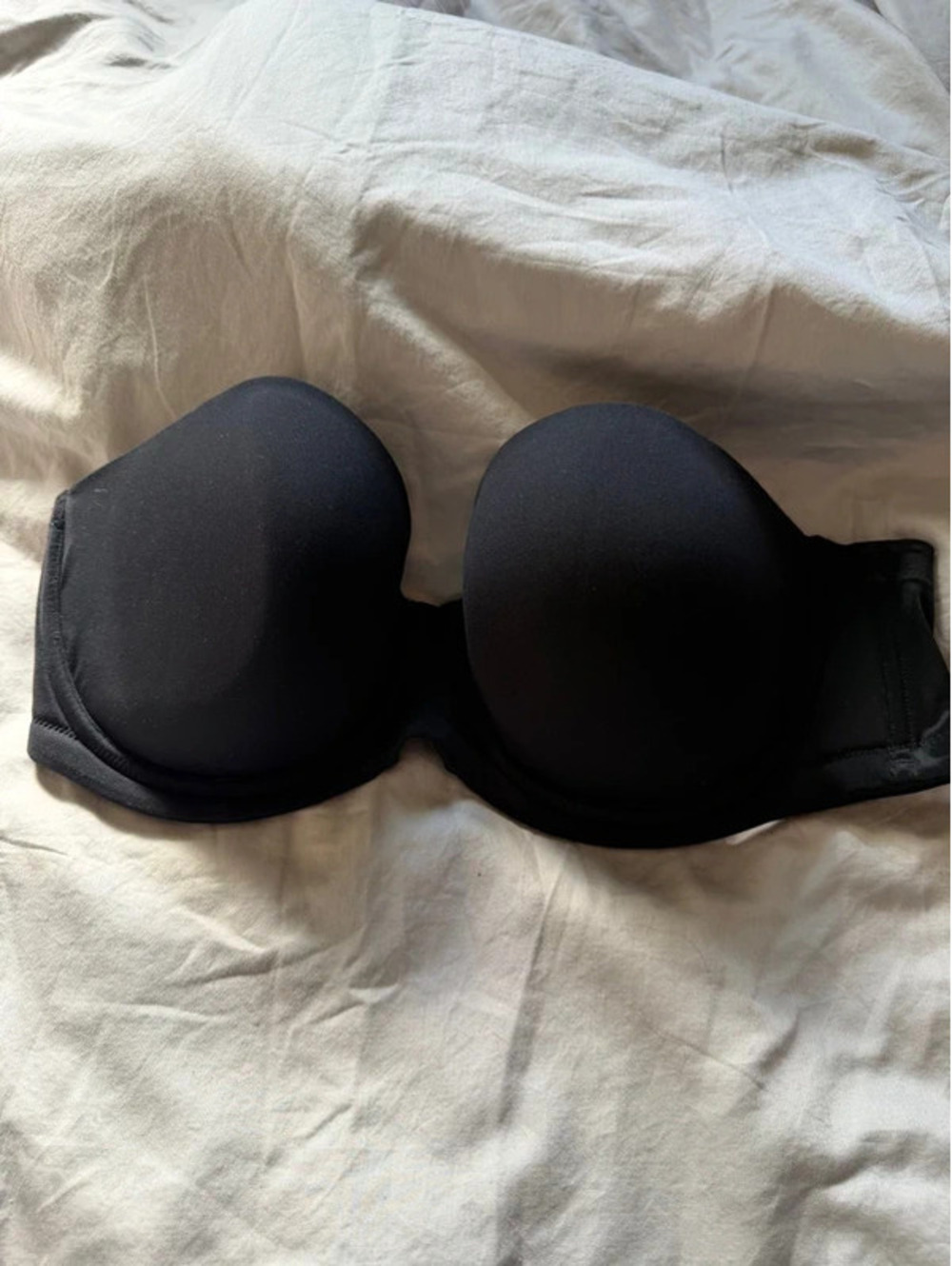 Wacoal Red Carpet Strapless Bra 38DD Black 854119 Full Bust Formal Like New
